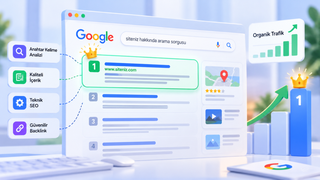 Google'da İlk Sayfaya Nasıl Çıkılır? 1 Googleda 1 Numara SEO Basarisi
