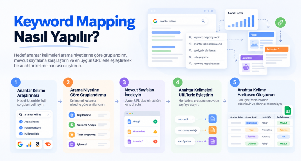 Keyword Mapping Nedir? Anahtar Kelime Haritalama Nasıl Yapılır? 2 Keyword Mapping (Anahtar Kelime Haritalama)- Sıfır Yazılım