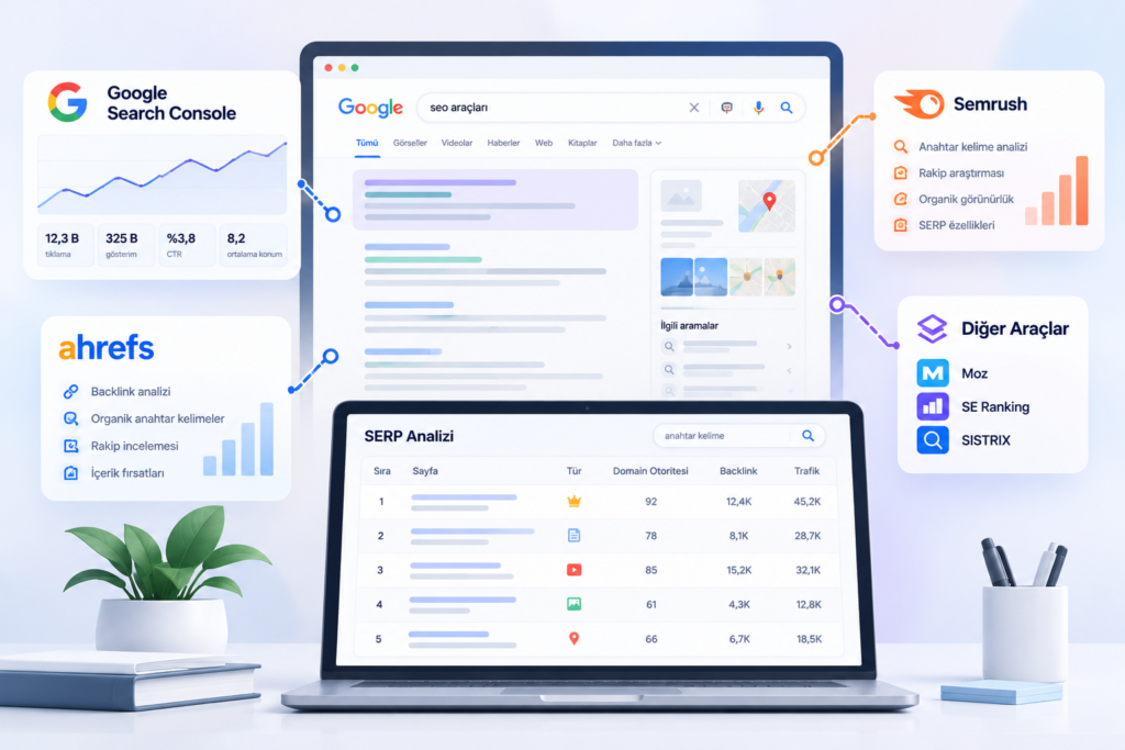 SERP Nedir? Google Arama Sonuçları ve Özellikleri 6 SEO Araclariyla SERP Analizi Panosu
