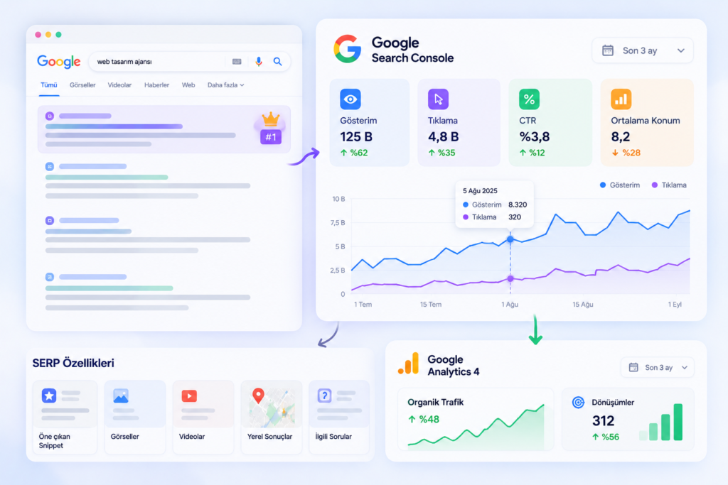 SERP Nedir? Google Arama Sonuçları ve Özellikleri 7 Web Analitigi ve Donusum Panosu