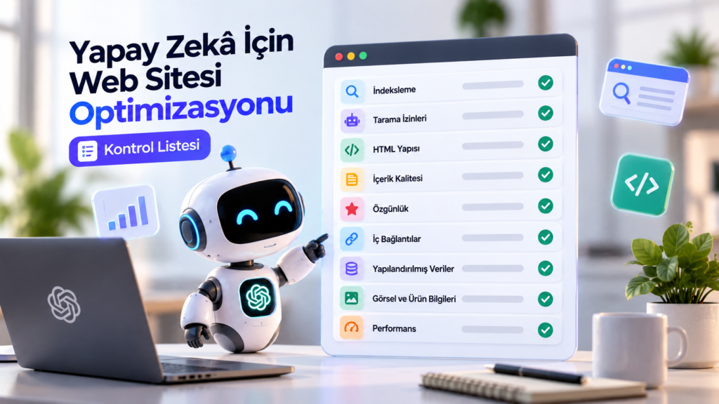 Yapay Zekâ İçin Web Sitesi Nasıl Optimize Edilir? 2 Yapay Zekâ İçin Web Sitesi Optimizasyonu: AI SEO Rehberi