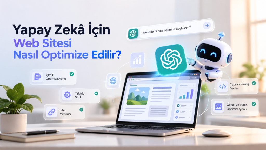 Yapay Zekâ İçin Web Sitesi Nasıl Optimize Edilir? 1 Yapay Zekâ İçin Web Sitesi Optimizasyonu: AI SEO Rehberi